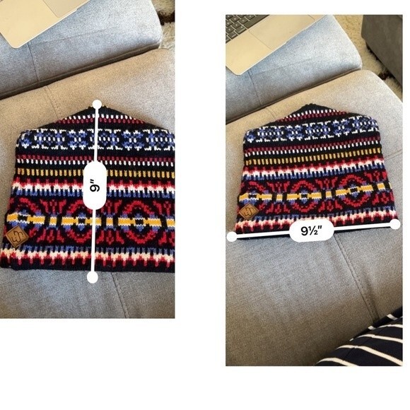 Merkley Headgear Vintage Pure Wool Colorful Trapeze Ski Beanie Hat main image 6